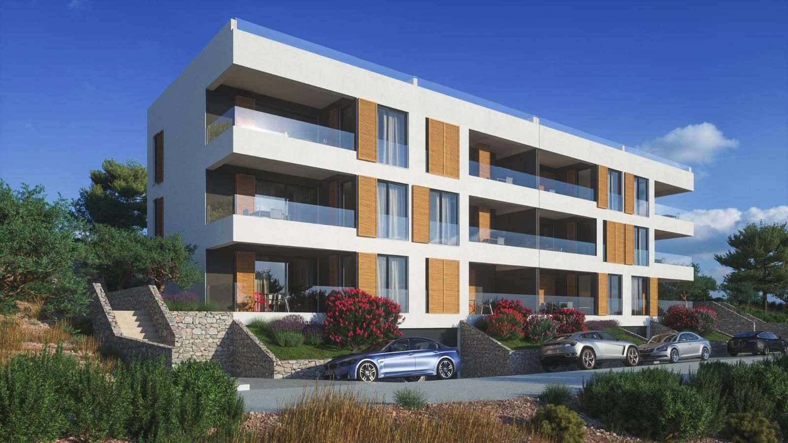 TROGIR – SALDUN*** Dvosobni stan na prvom katu 59 m2 + 12 m2 !